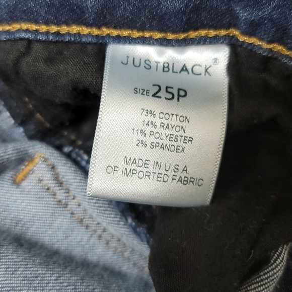 Just Black skinny frayed jeans cropped size 25P - Picture 7 of 8